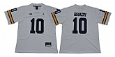 Michigan Wolverines 10 Tom Brady White College Football Jersey,baseball caps,new era cap wholesale,wholesale hats